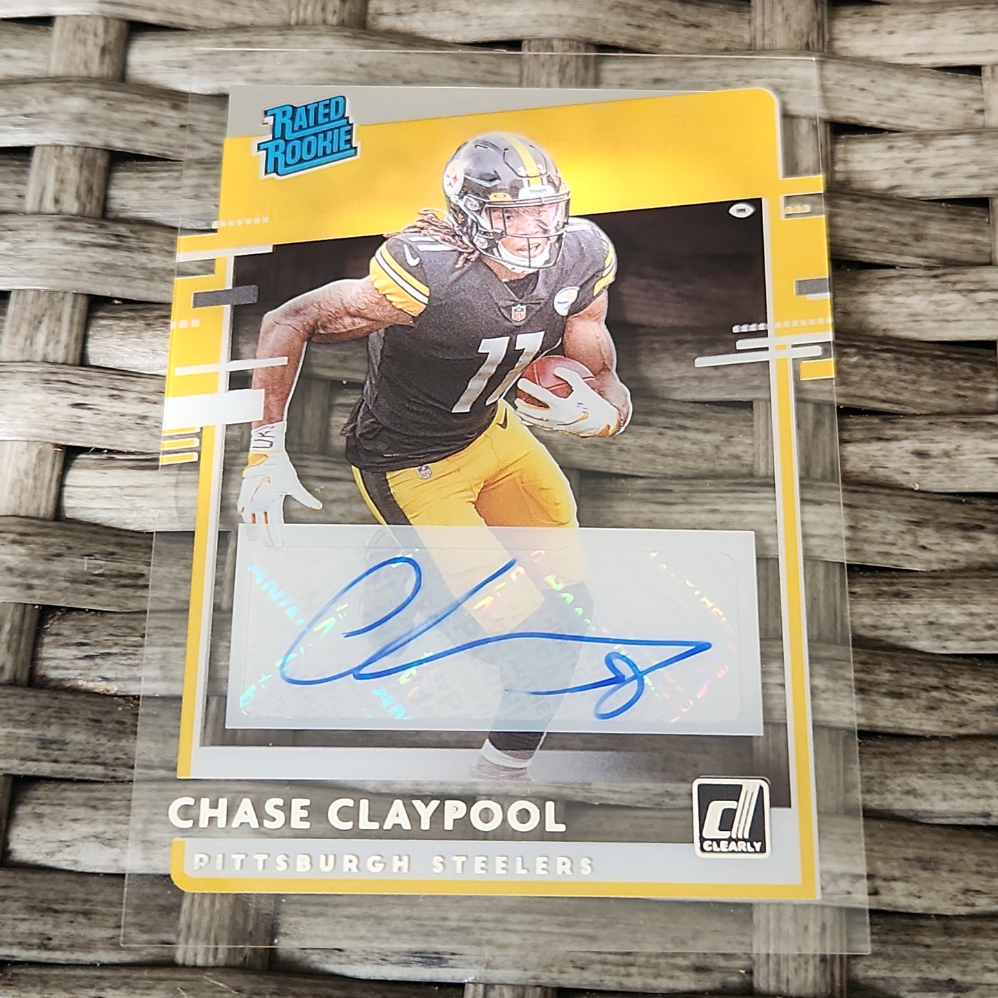 Panini Donruss Rated Rookie See-Through Chase Claypool Auto #RR-CC