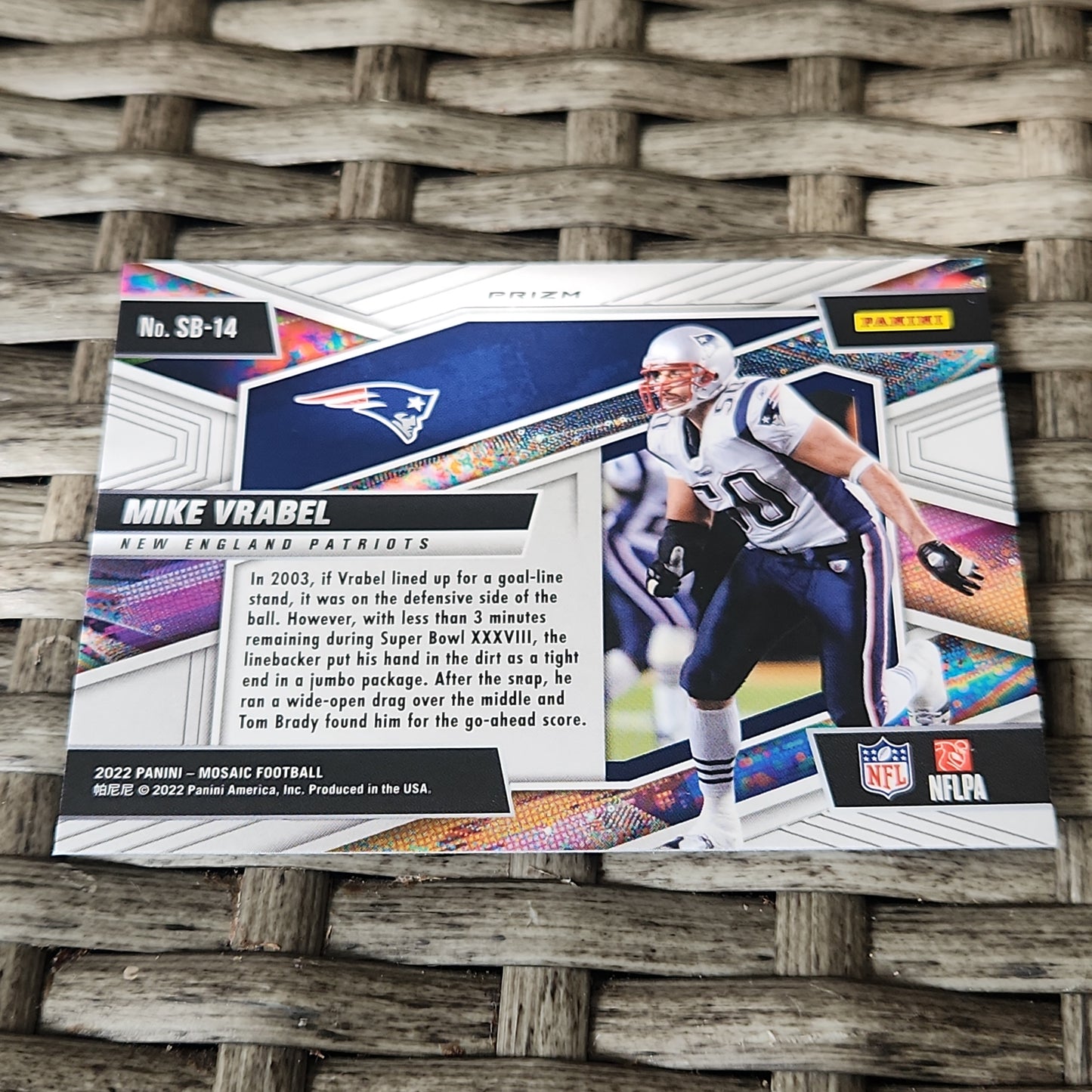 Panini Mosiac Prizm In It To Win It! Mike Vrabel #SB-14