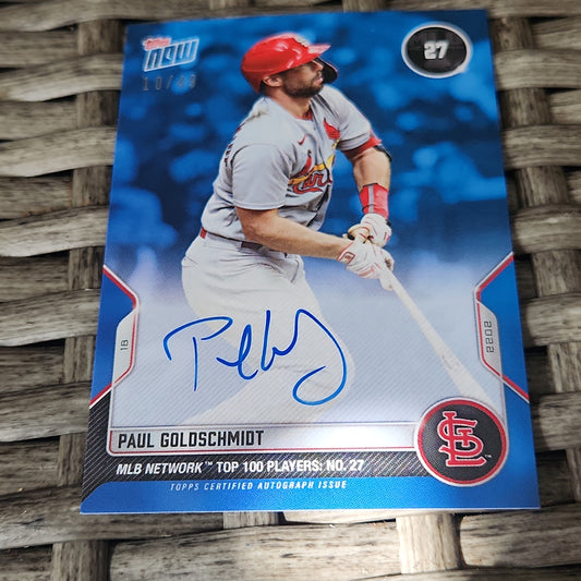Topps Now Blue Paul Goldschmidt 10/49 #T-278