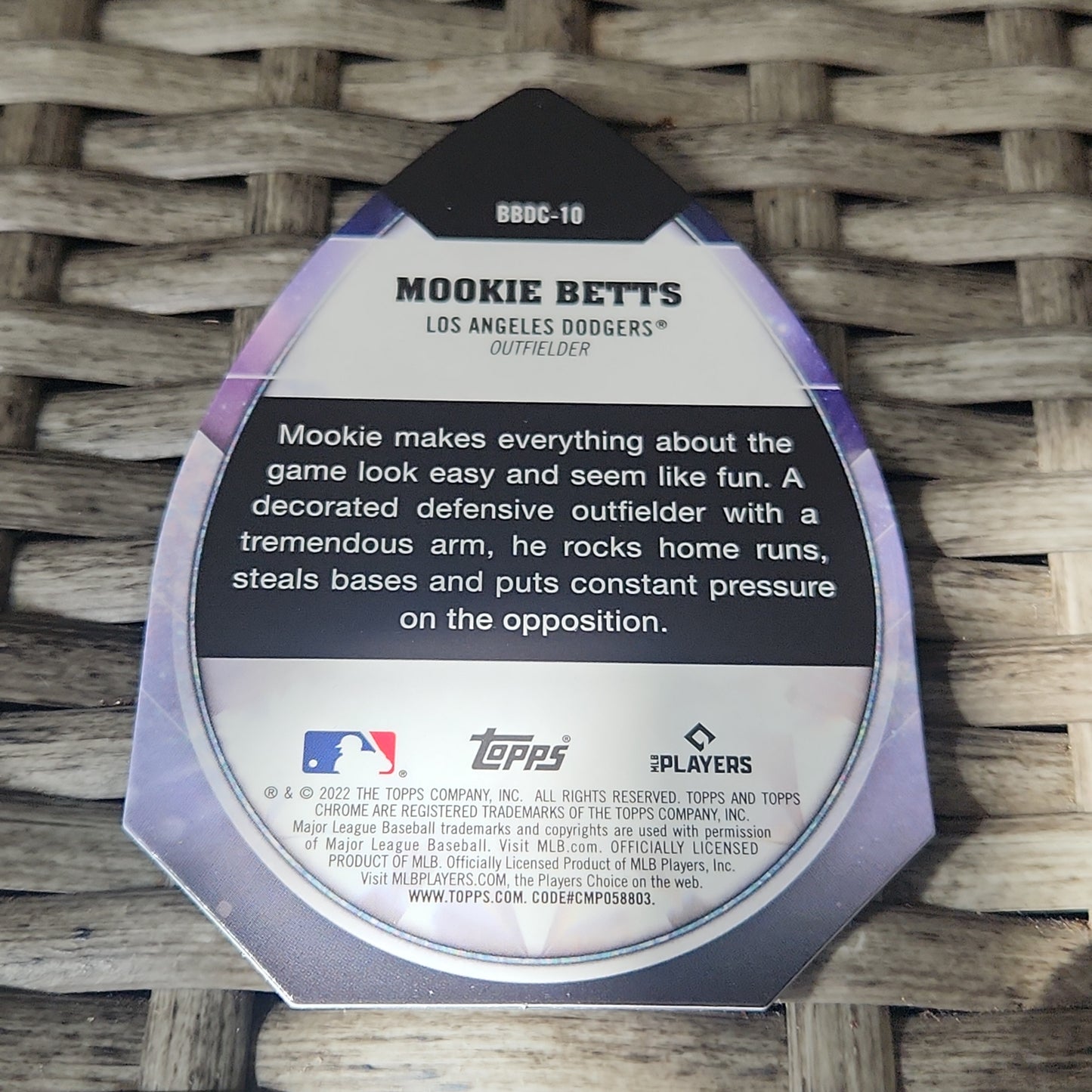 Topps Chrome B Arrow Head Dye-Cut Mookie Betts #BBDC-10