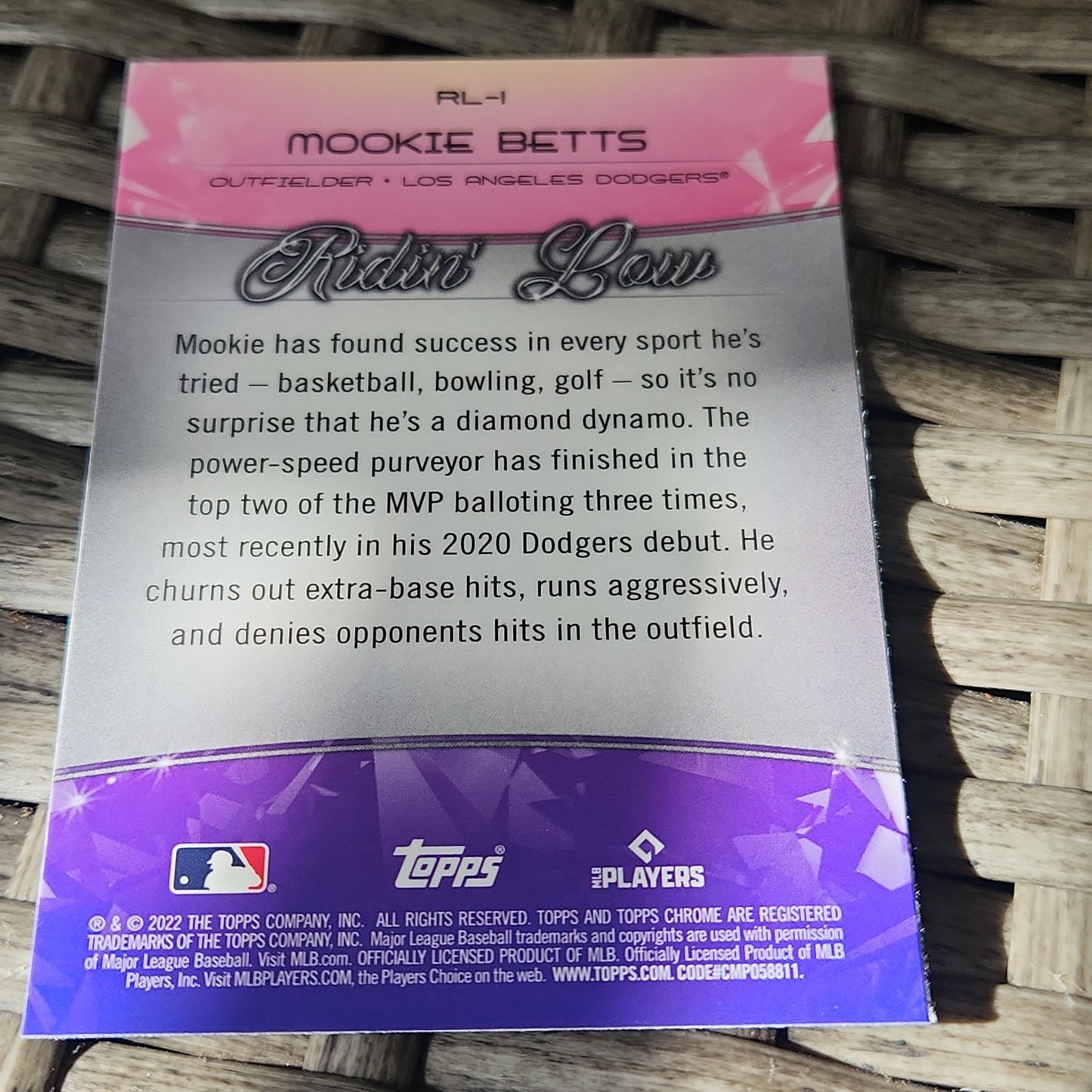 Topps Chrome B Ridin Law Mookie Betts #RL-1