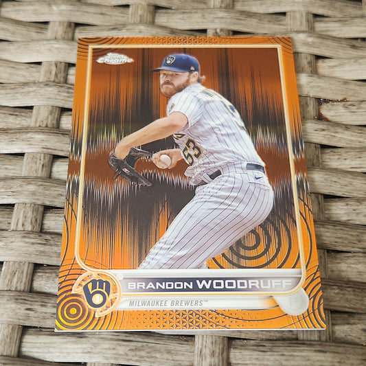 Topps Chrome Sonic Orange & Black Brandon Woodruff 09/25 #44