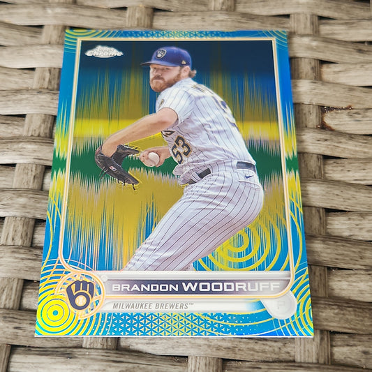 Topps Chrome Sonic Blue & Yellow Brandon Woodruff 25/75 #44