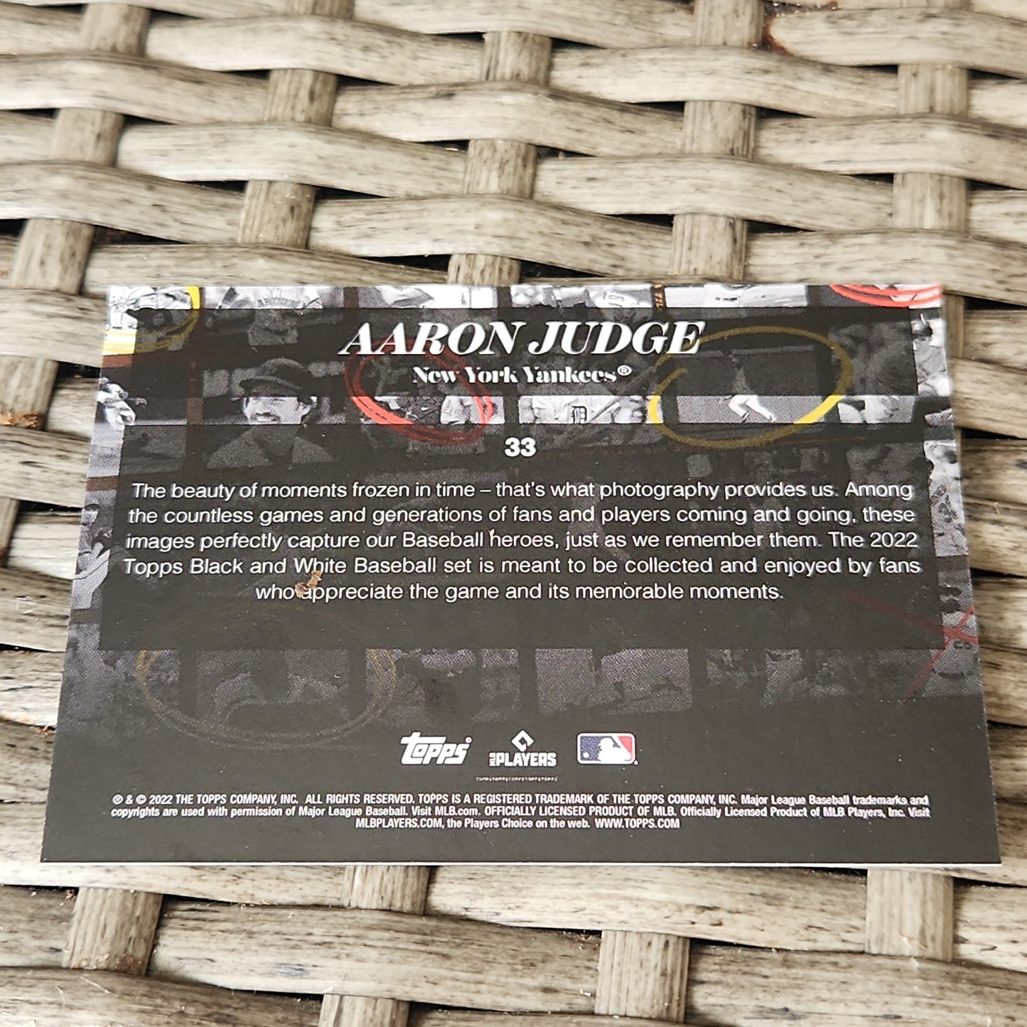 Topps Black & White Aaron Judge #33