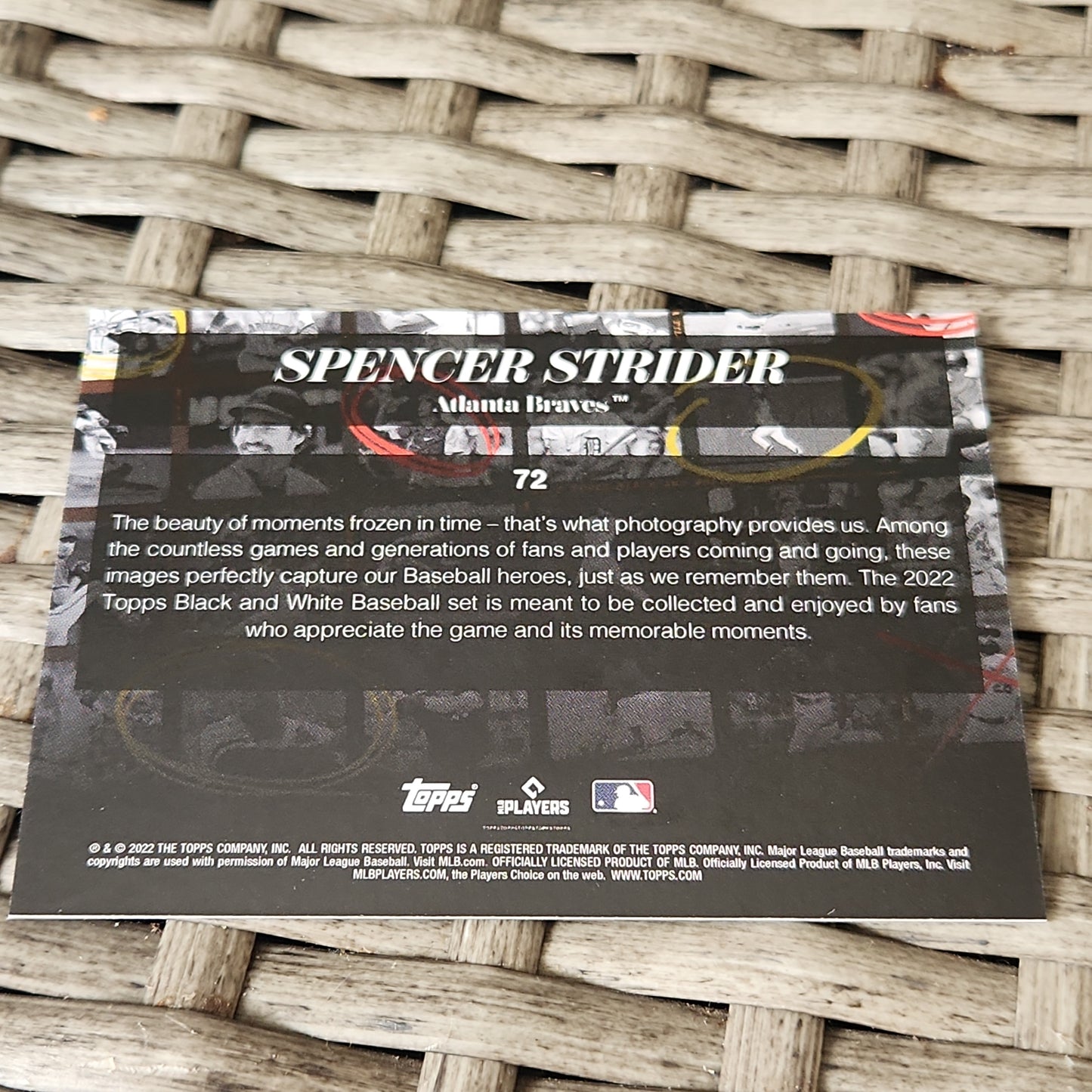 Topps Black & White Spencer Strider #72