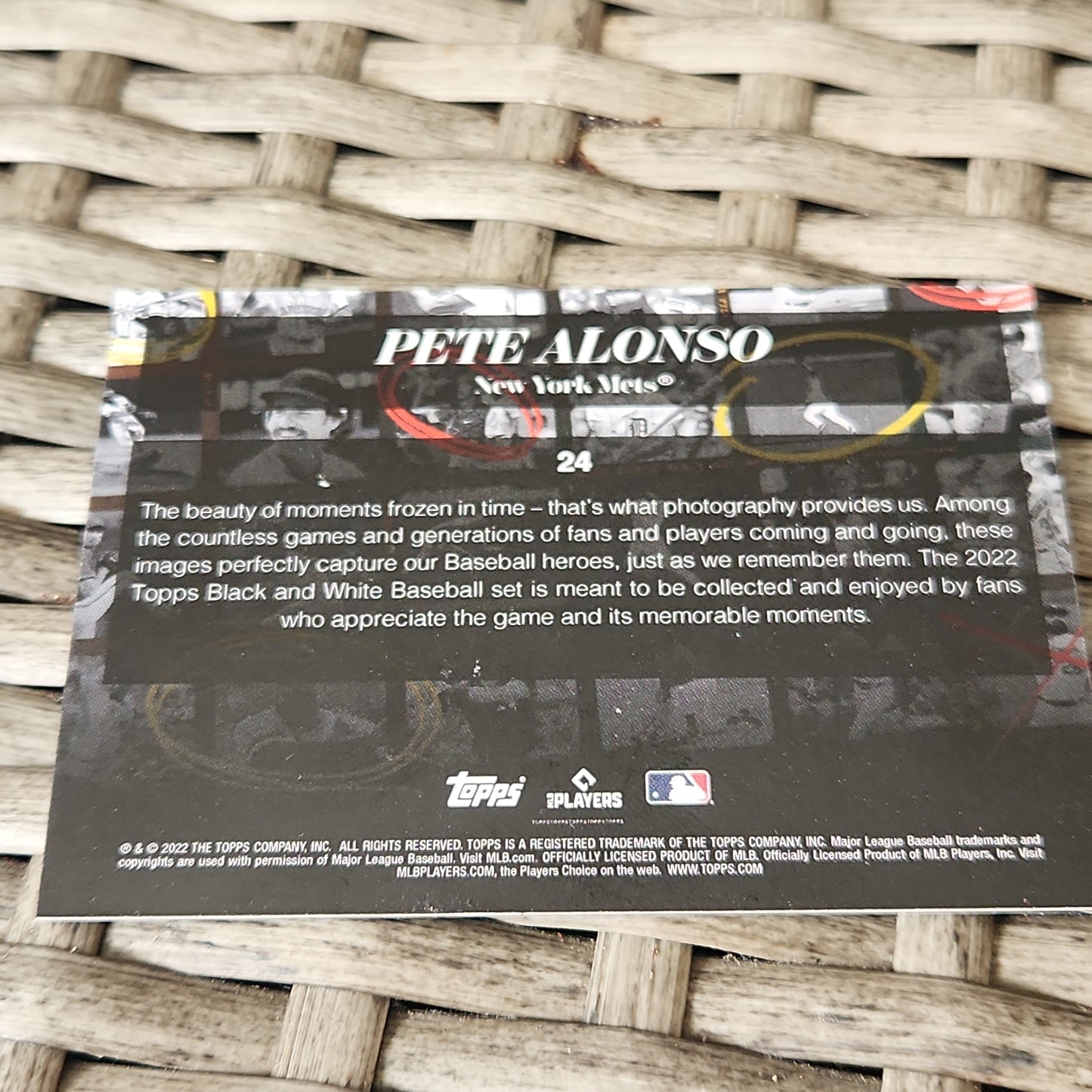 Topps Black & White Pete Alonso #24