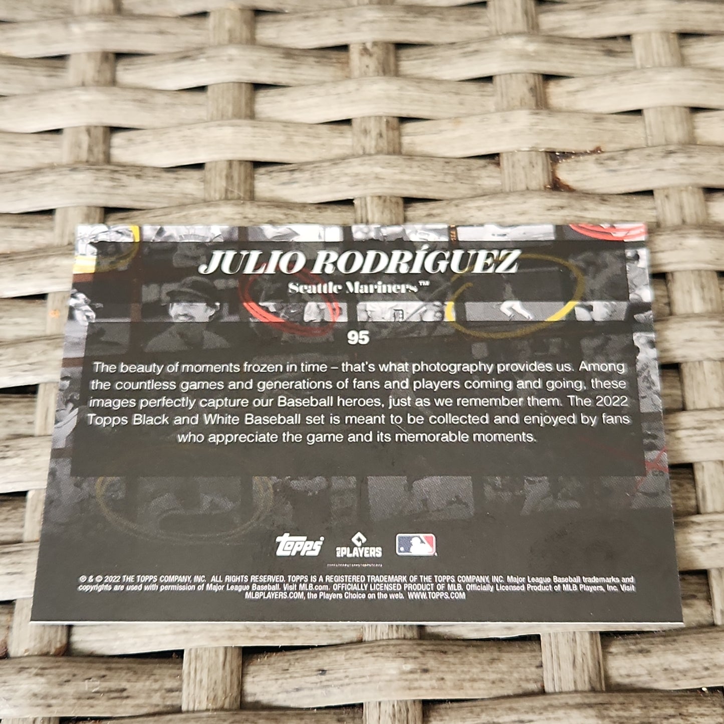 Topps Black & White Julio Rodriguez RC #85