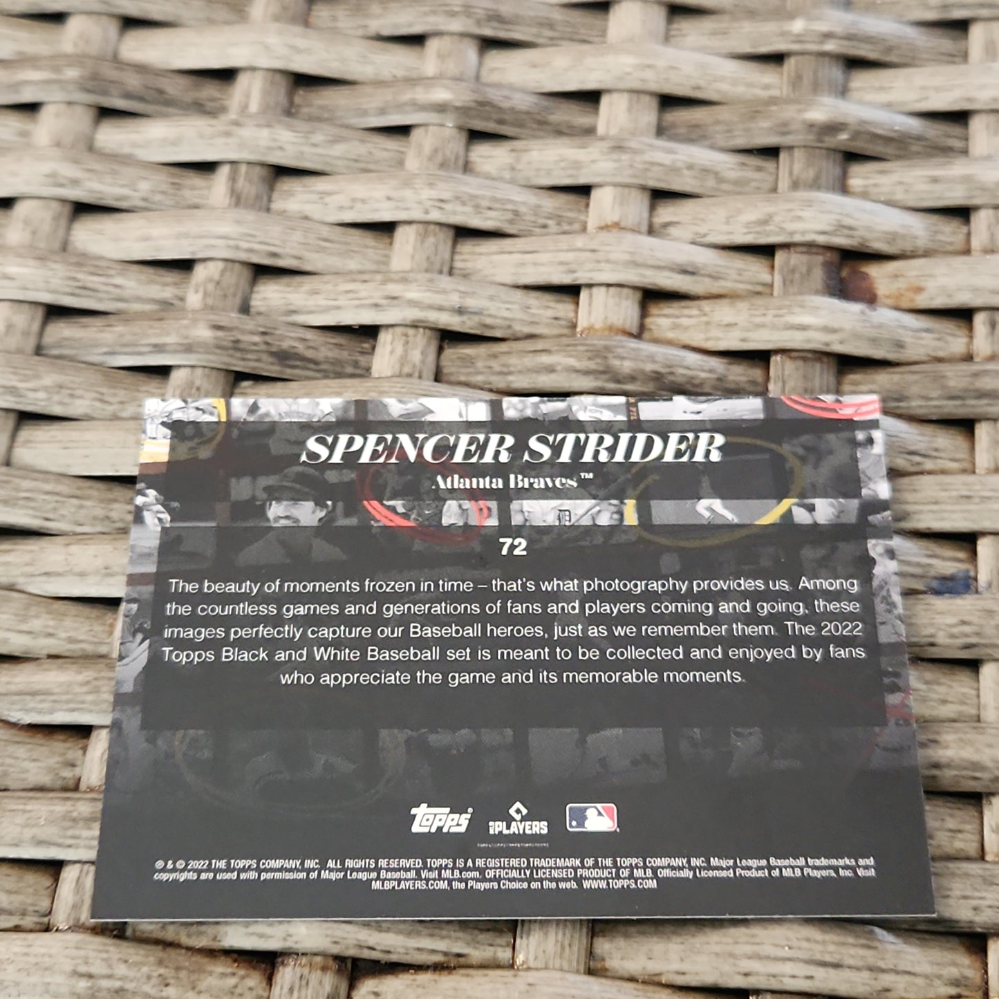 Topps Black & White Spencer Strider #72