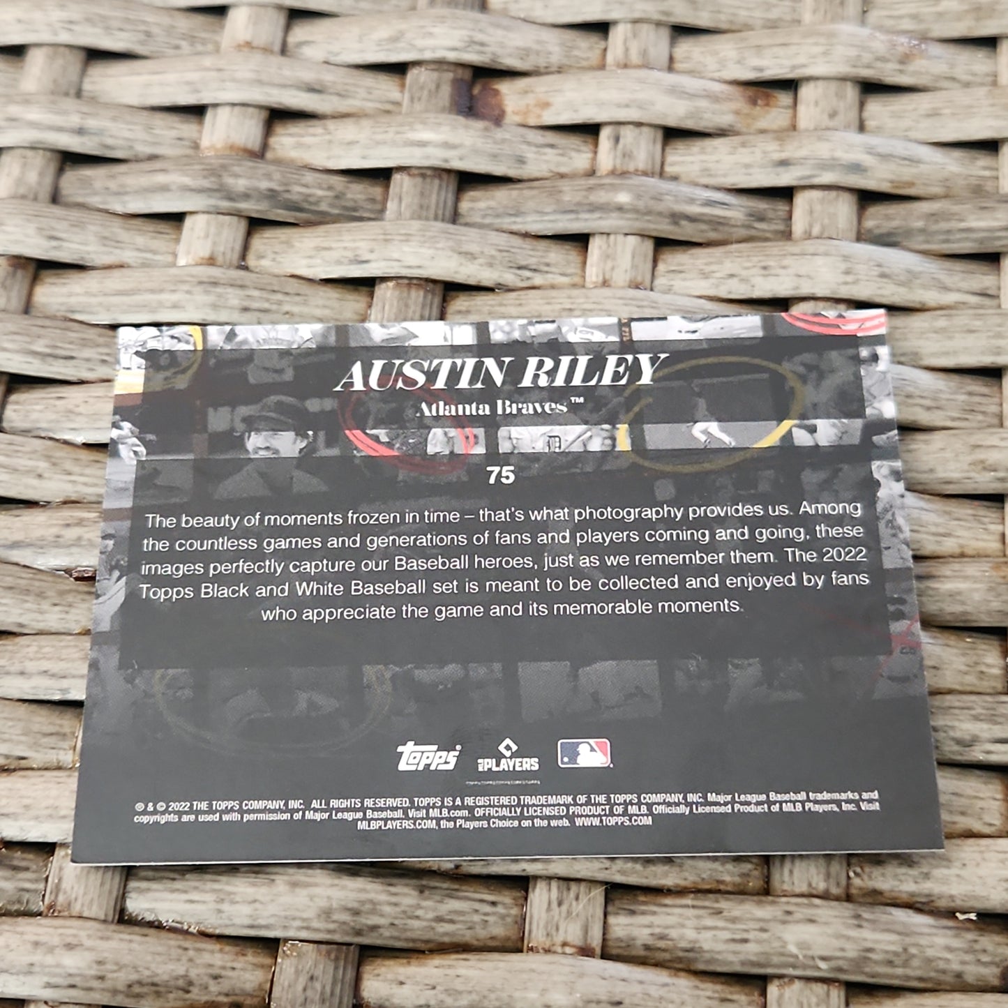 Topps Black & White Austin Riley #75