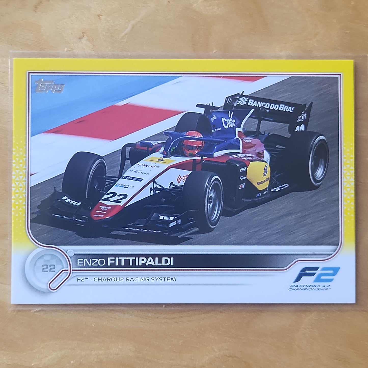 2022 Topps Chrome F1 Enzo Fittipaldi F2 Yellow Parallel 077/125 #147 Charouz Racing Team