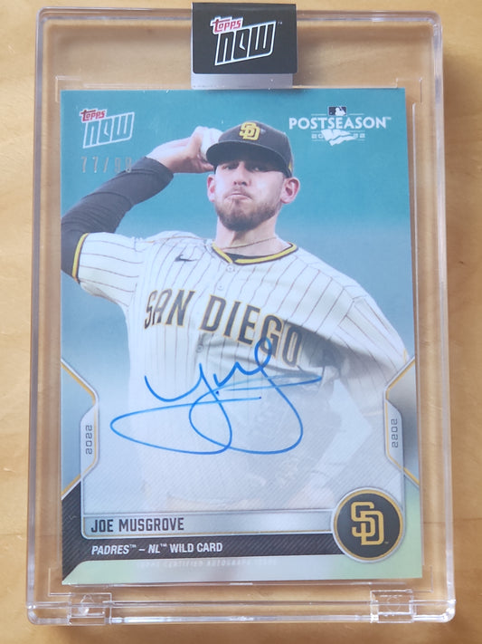 2022 Topps Now PostSrason Joe Musgrove Auto 77/99 #PS-104A