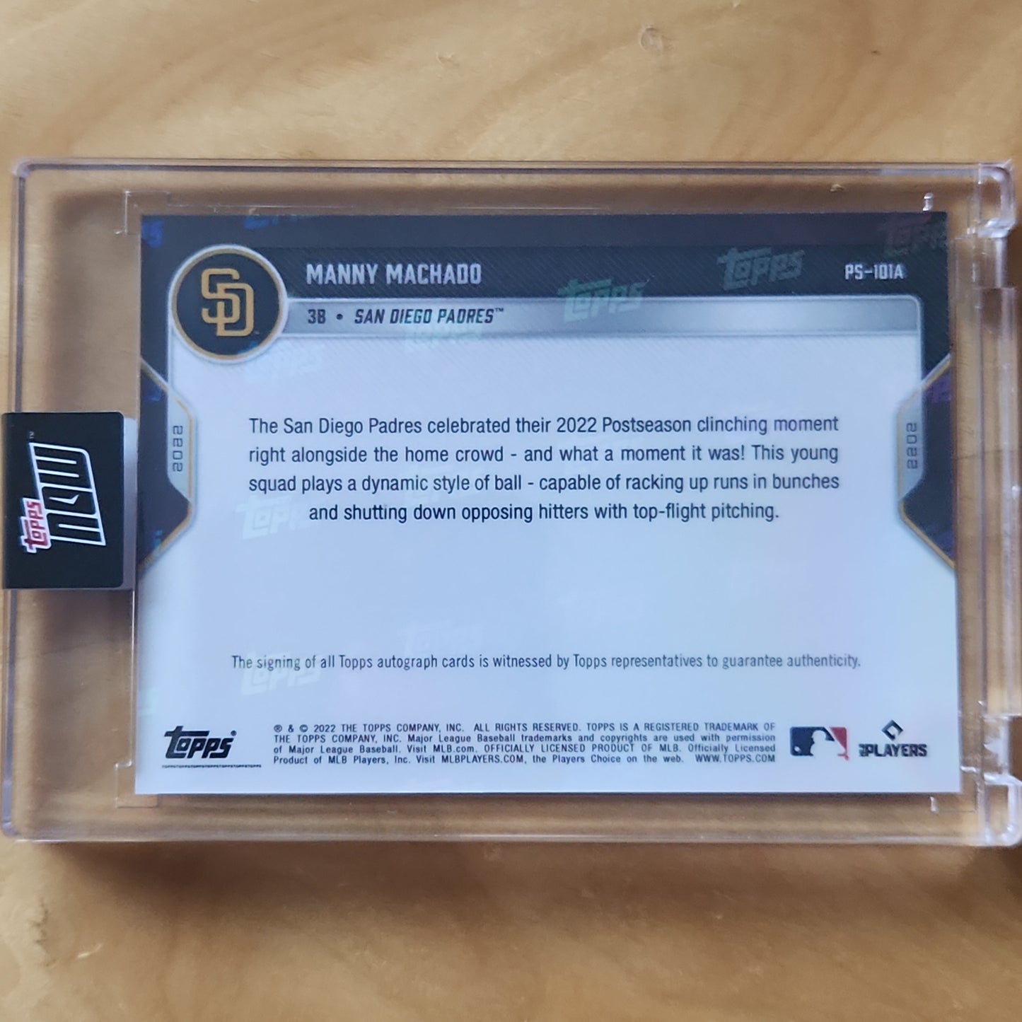 Topps Now PostSeason Manny Machado Auto 97/99 #PS-101A