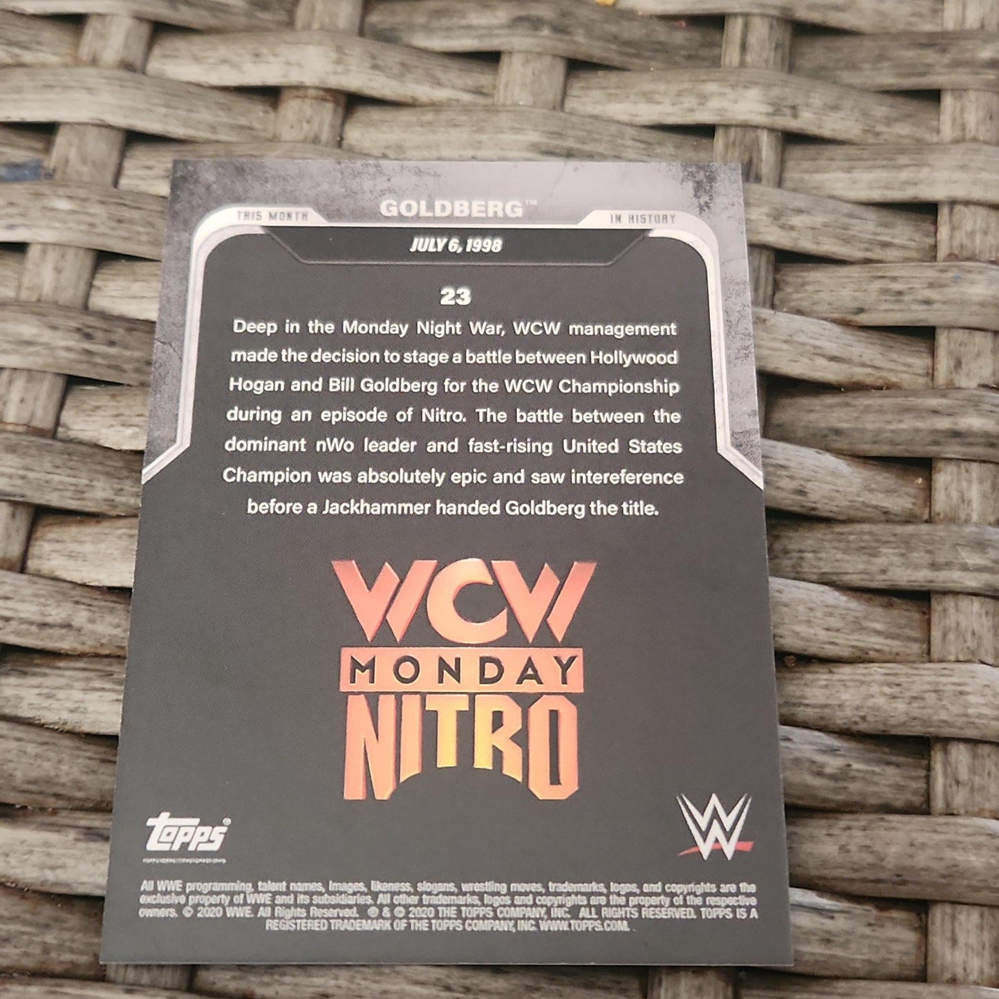Topps WWE WCW Monday Nitro Goldberg #23