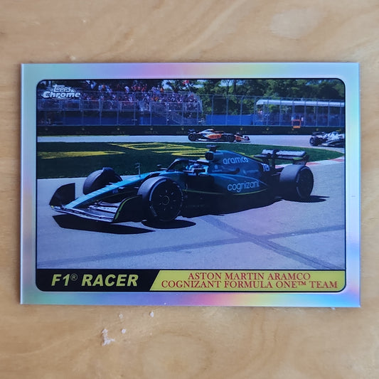 2022 Topps Chrome F1 Lance Stroll Car Refractor #T68-LS Aston Martin Aramco Cognizant Formula One Team