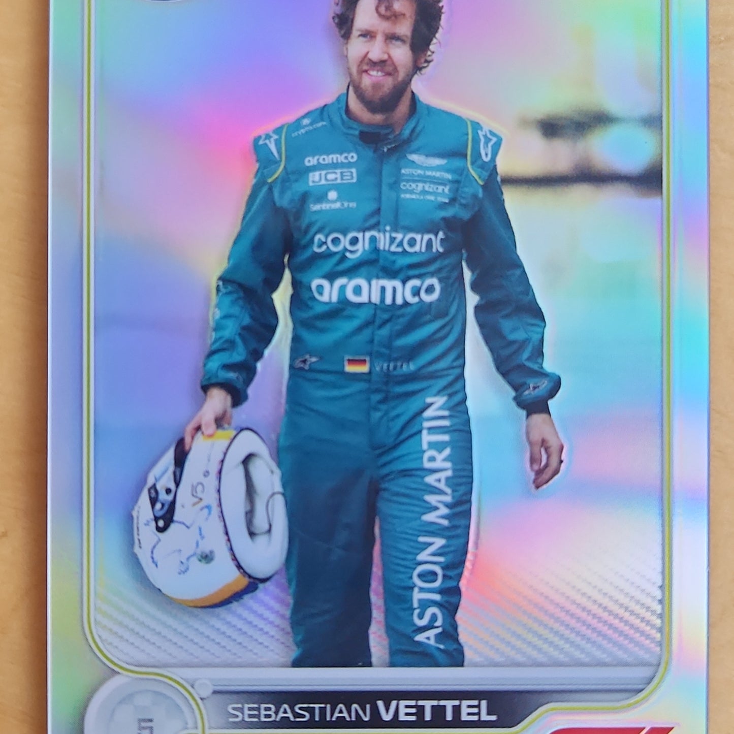 2022 Topps Chrome F1 Sebastion Vettel Refractor #10 Aston Martin Aramco Cognizant Formula One Team