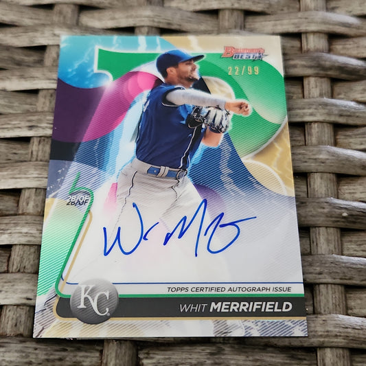 Topps KC Bowman's Best Whit Merrifield Auto 22/99 #B20-WM
