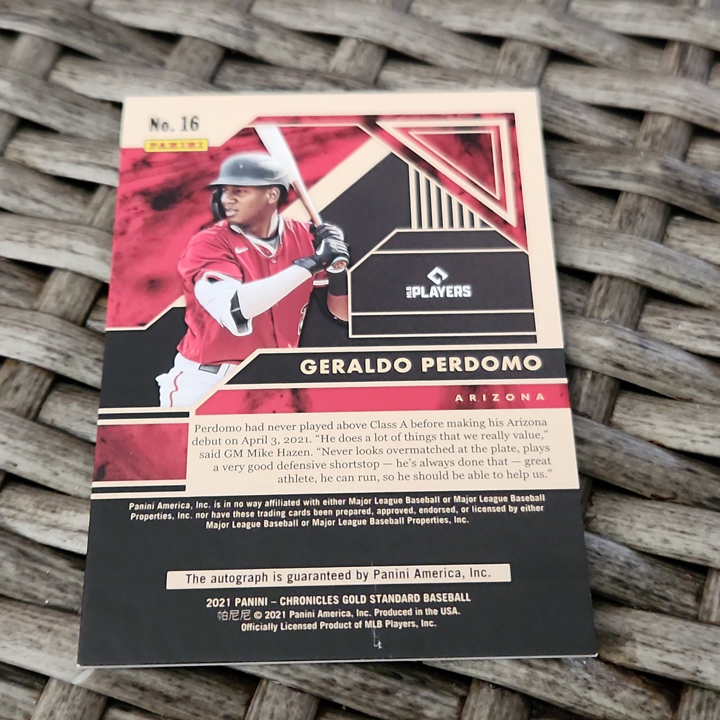 Panini Golden Standard Geraldo Perdomo RC Auto #16
