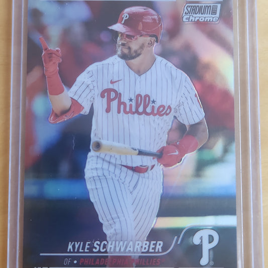 2022 Topps Stadium Club Chrome Kyle Schwarber Refractor #262 Philadelphia Phillies
