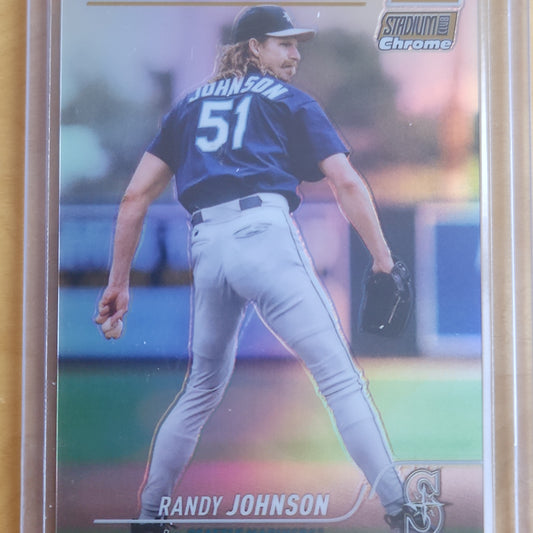 2022 Topps Stadium Club Chrome Randy Johnson Refractor 18/50 #254 Seattle Mariners