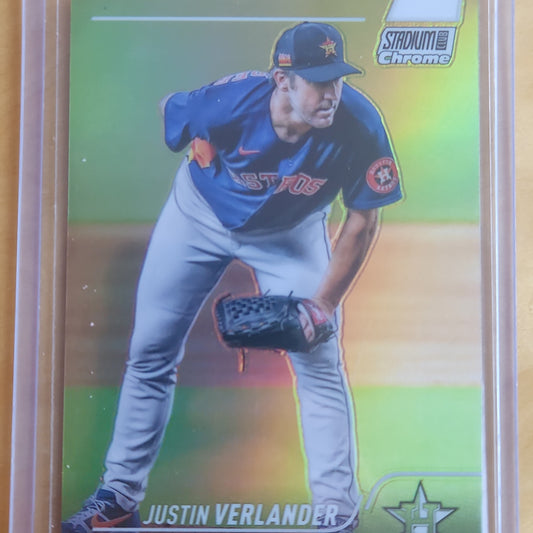 2022 Topps Stadium Club Chrome Justin Verlander Refractor #288 Houstan Astros
