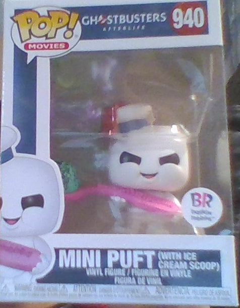 Funko Pop Movies Ghostbusters After Life Mini Puft (with Ice Cream Scoop) Special Baskin Robbins edition