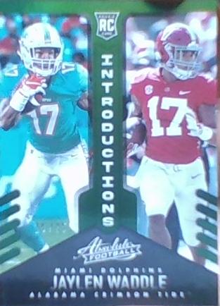 2021 Panini Absolute JAYLEN WADDLE Rookie RC INTRODUCTIONS SP INT-6 Pack Fresh green foil