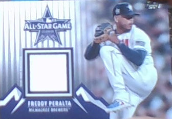 2021 Topps Update Freddy Peralta All Star Game Jersey Relics Brewers