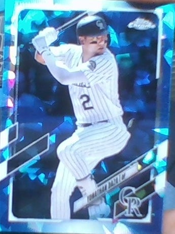 Yonathan Daza 2021 Topps Chrome Sapphire #33 Colorado Rockies