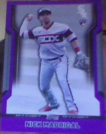 nick madrigal 09/25 ssp rc purple background 2021 topps rip mlb