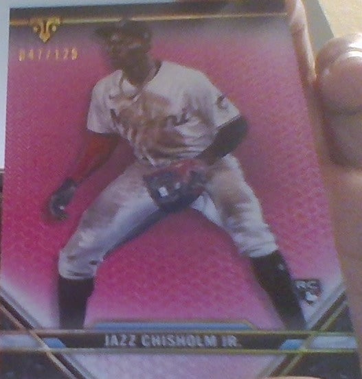 JAZZ CHISHOLM JR 2021 Topps Triple Threads Rookie Pink 47/125 Marlins #22