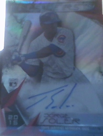 2015 Topps Finest Firsts Blue Refractor Jorge Soler #FFA JS Rookie Auto RC