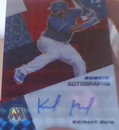 2021 Panini Mosaic Kelbert Ruiz RC Red Prizm AUTO RAM KR