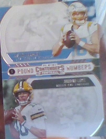 2020 Panini Contenders Justin Herbert and Jordan Love ROUND 1 NUMBERS #RN-HL