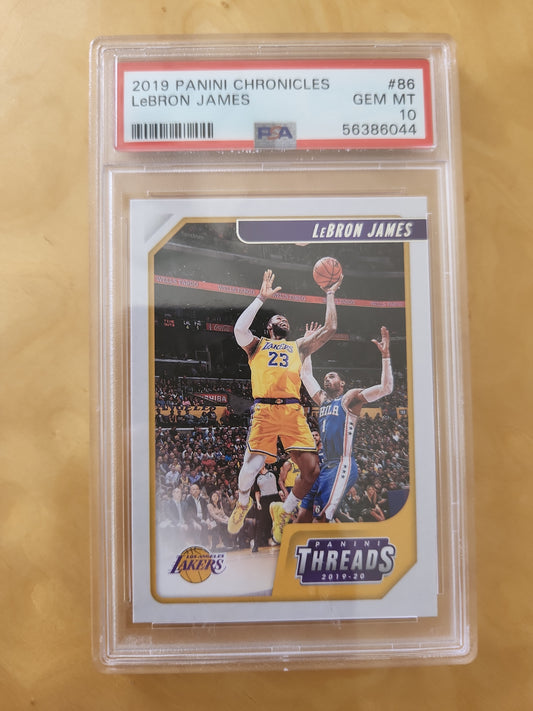 Panini Threads Lebron James PSA 10 #86