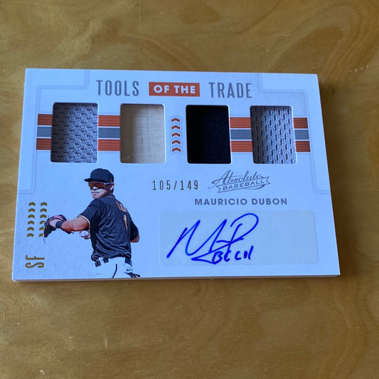 Panini Tools of the Trade Relic Patch Auto Mauricio Dubon 105/149 #TOT4-MD