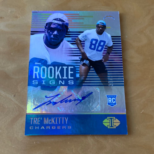 Panini illusions Rookie Signs Tre McKitty 25/25 #RS-TRM