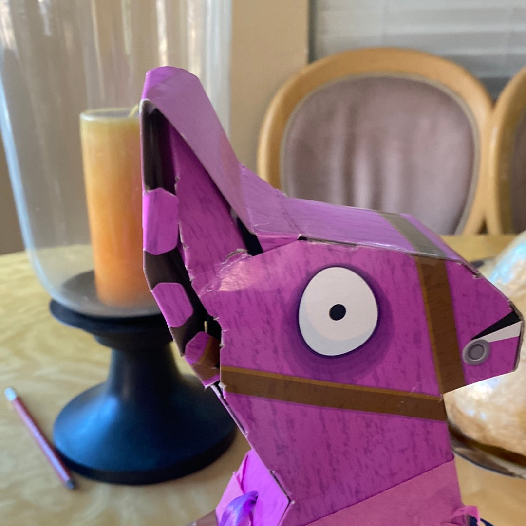 Jazwares  Epic Games Fortnite Llama Drama Loot Piñata.  Ages 8+.   Condition, Head falling apart and missing a leg