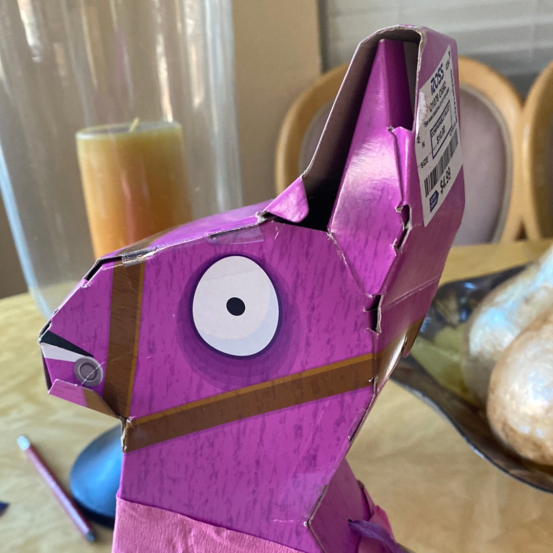 Jazwares  Epic Games Fortnite Llama Drama Loot Piñata.  Ages 8+.   Condition, Head falling apart and missing a leg