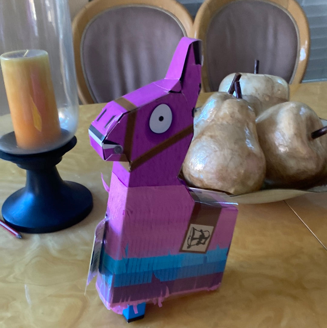 Jazwares  Epic Games Fortnite Llama Drama Loot Piñata.  Ages 8+.   Condition, Head falling apart and missing a leg