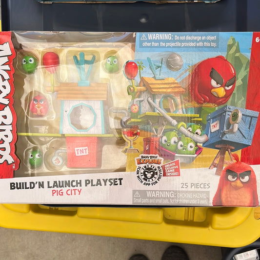 Angry Birds BuildN Launch Playset Pig City