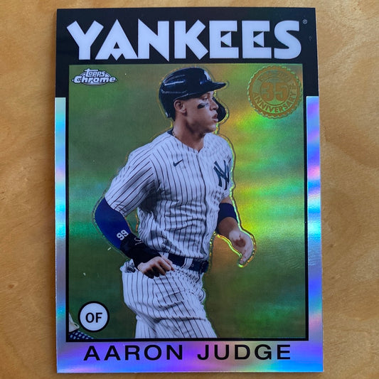 Topps Chrome Parallel OF Aaron Judge 35th Anniversary 1986-2021 #86BC-1