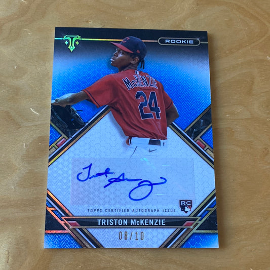 Topps Rookie Auto Triston McKenzie 08/10 #RAC-TM