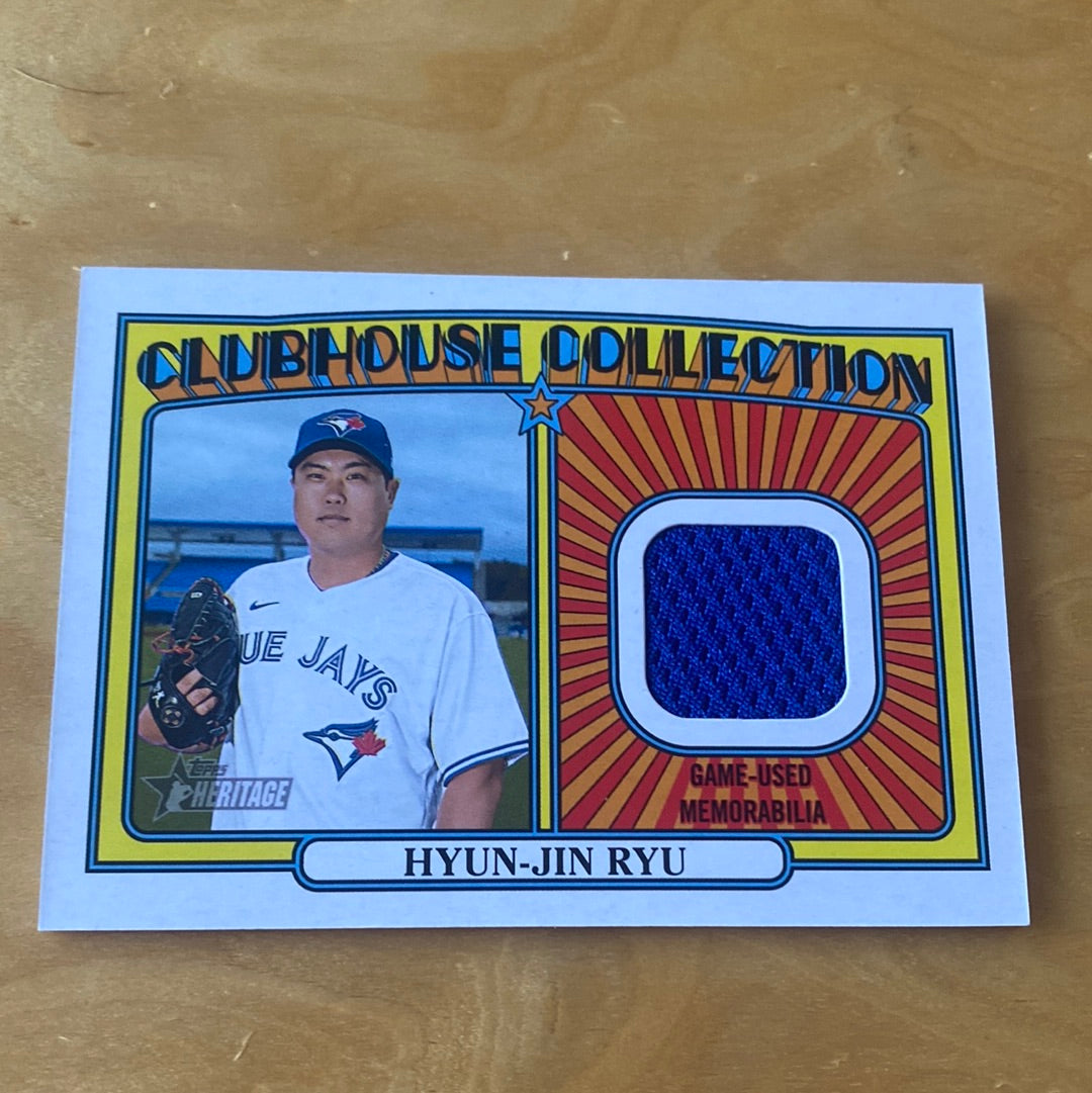 Topps Clubhouse Collection Game-Used Jersey Patch Hyun-Jin Ryu #CC-HR