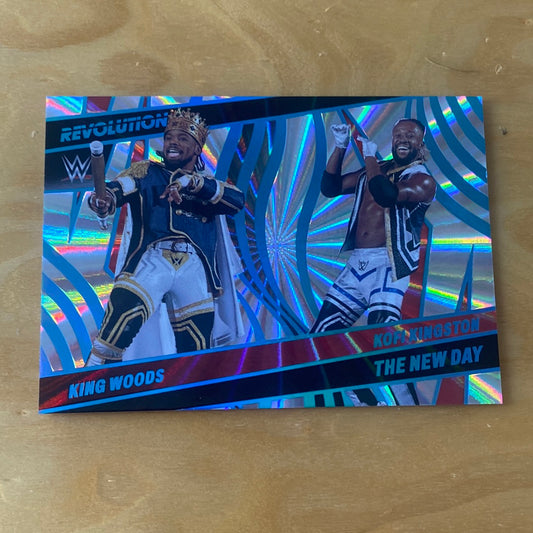 Panini Revolution WWE Smackdown Parallel The New Day King Woods and Kofi Kingston #138 84/99