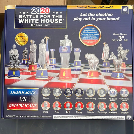 2020 Battle For The White House Chess Set