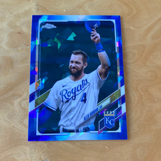 Topps Chrome Blue Refractor Alex Gordon #316