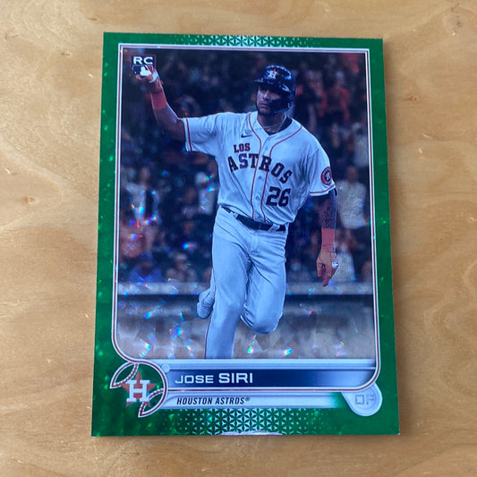 Topps Green Parallel RC Jose Siri #599 295/499