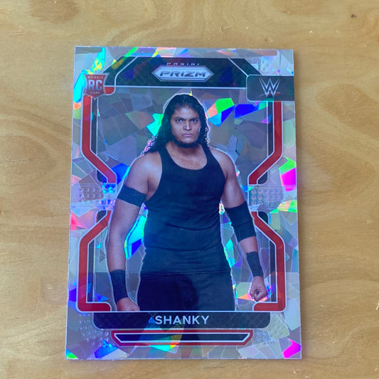 Panini Prizm WWE Smackdown Cracked Ice RC Shanky #120