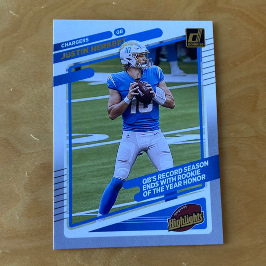 Panini Donruss Highlights Justin Herbert #HI-22