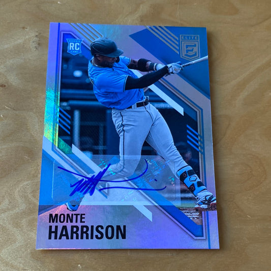 Panini Elite RC Auto Monte Harrison #12